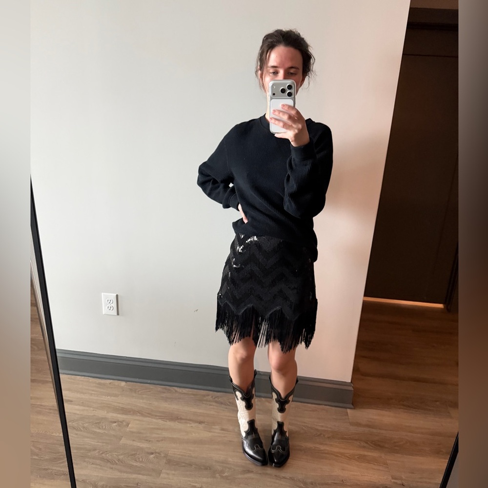 NWT Zara Sequin Skirt, XS